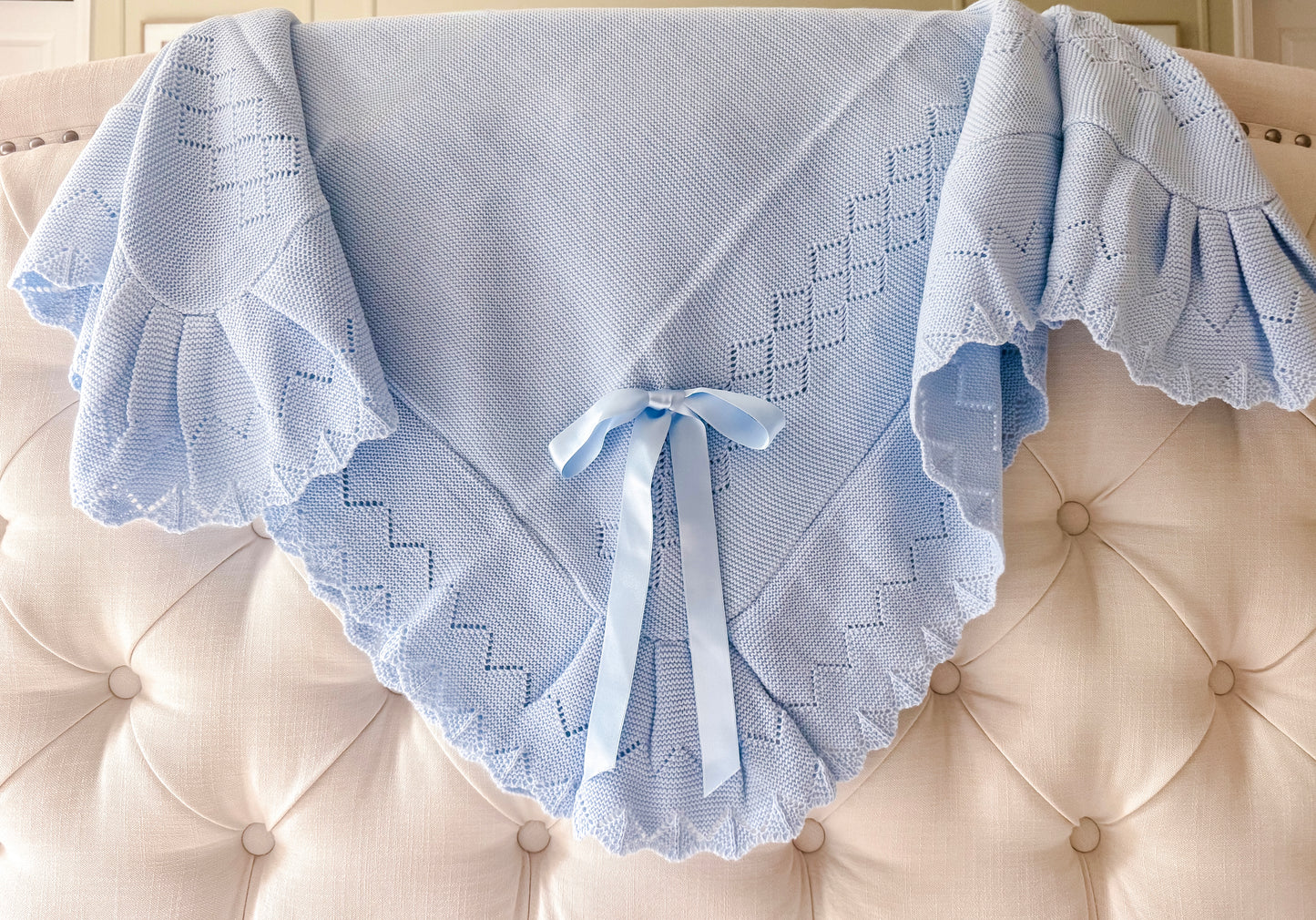 Portuguese Warm Knit Blanket - Blue