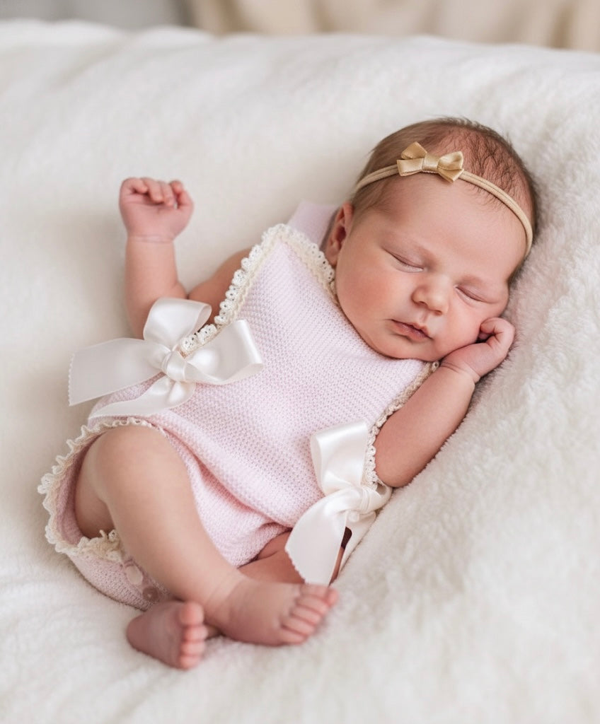 Knitted Spanish Overalls - Pink