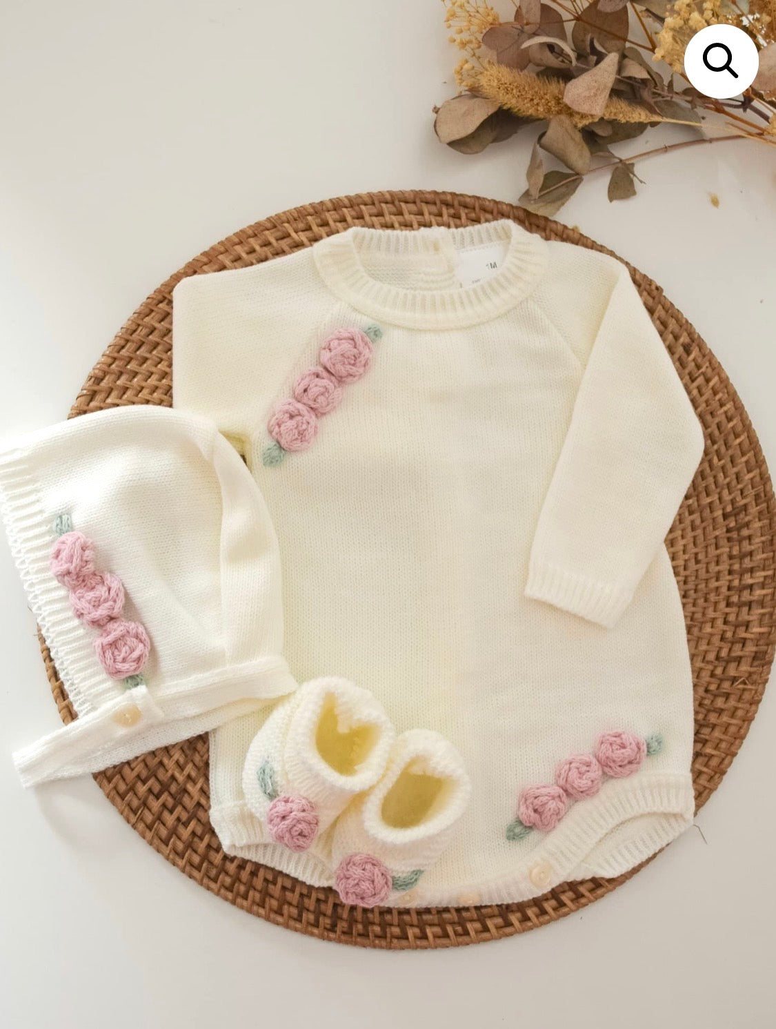 Rosa Romper Set - Crema - Ella Marina Baby
