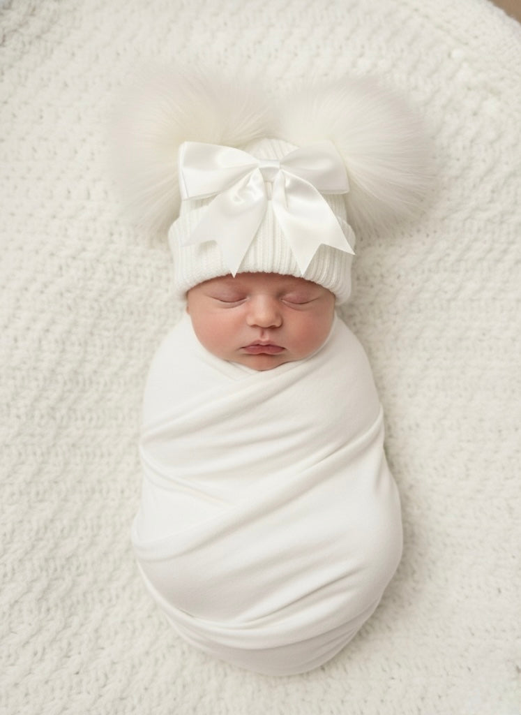 White Bow Hat