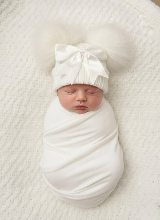 White Bow Hat