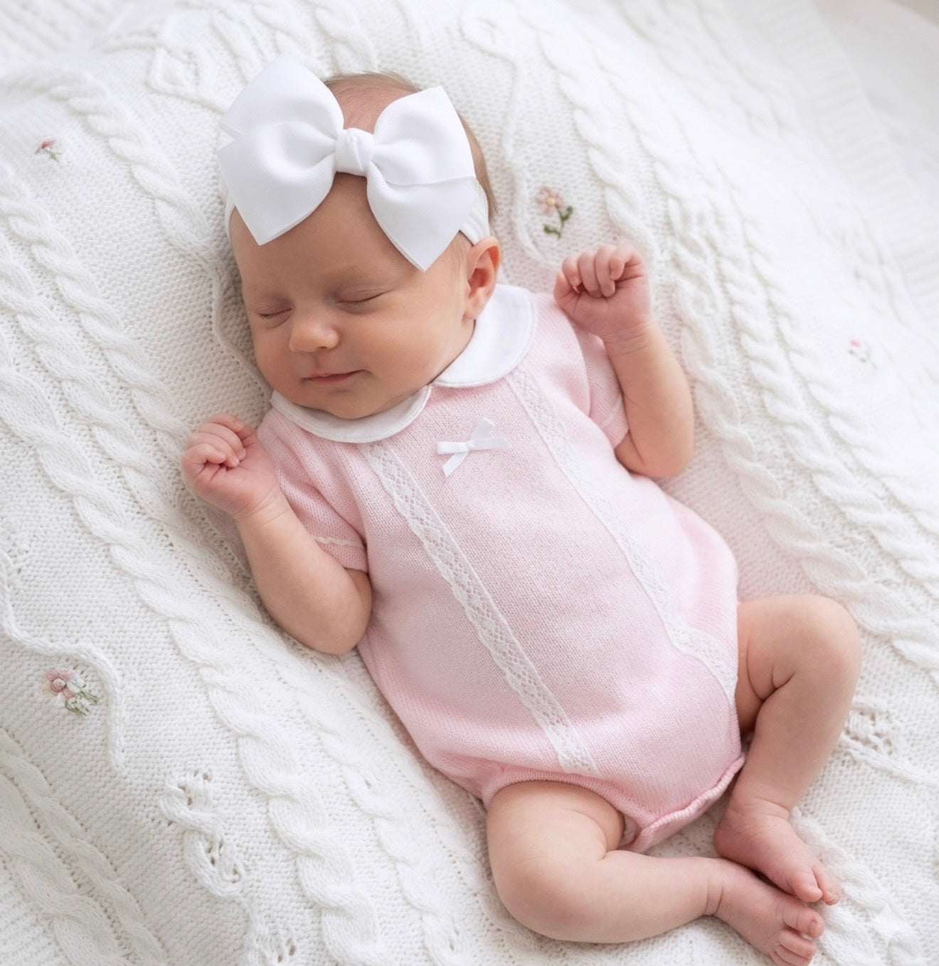 Martha Romper - Pink - Ella Marina Baby