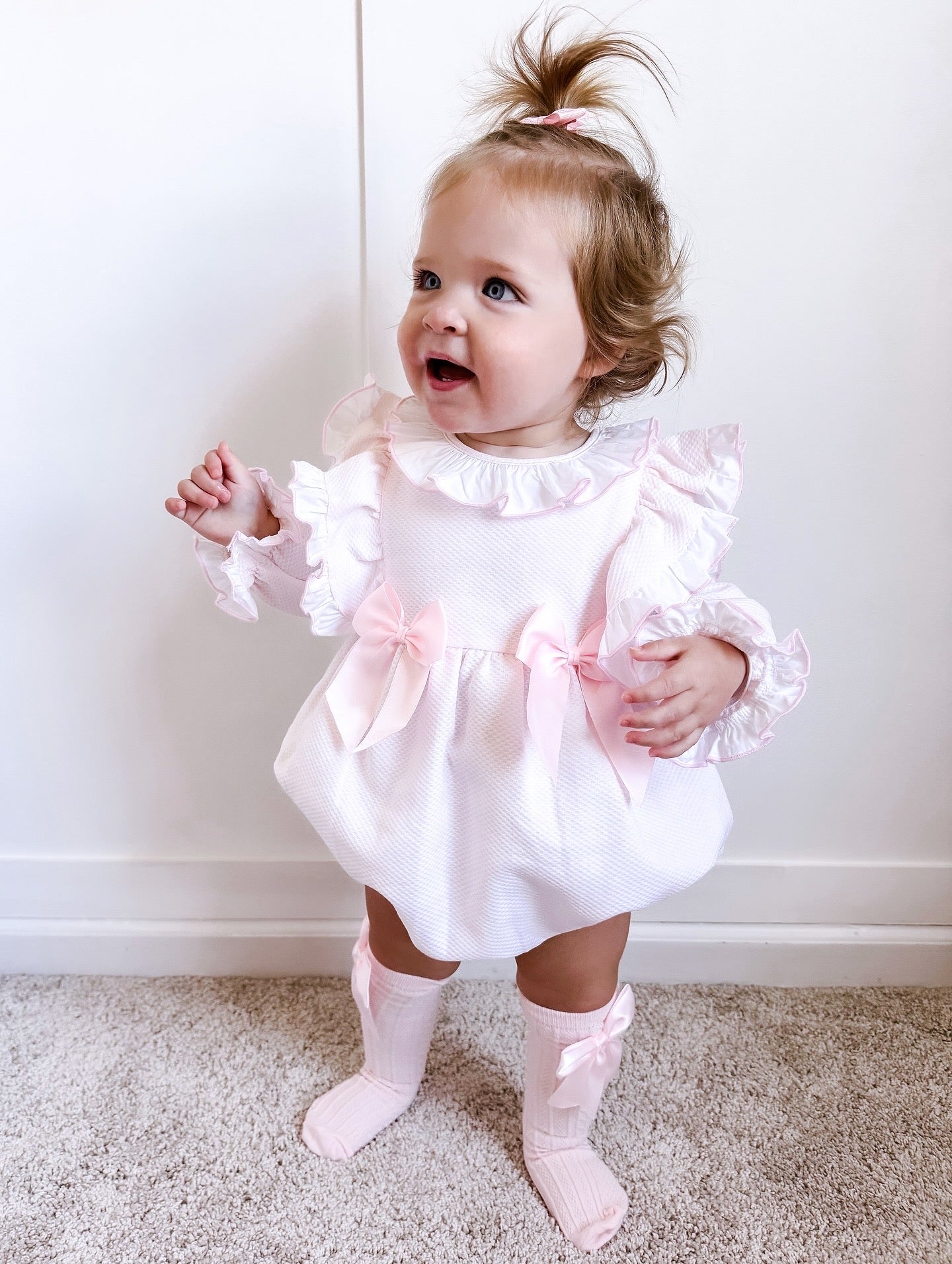 Long Sleeve Spanish Puff Romper - Ella Marina Baby