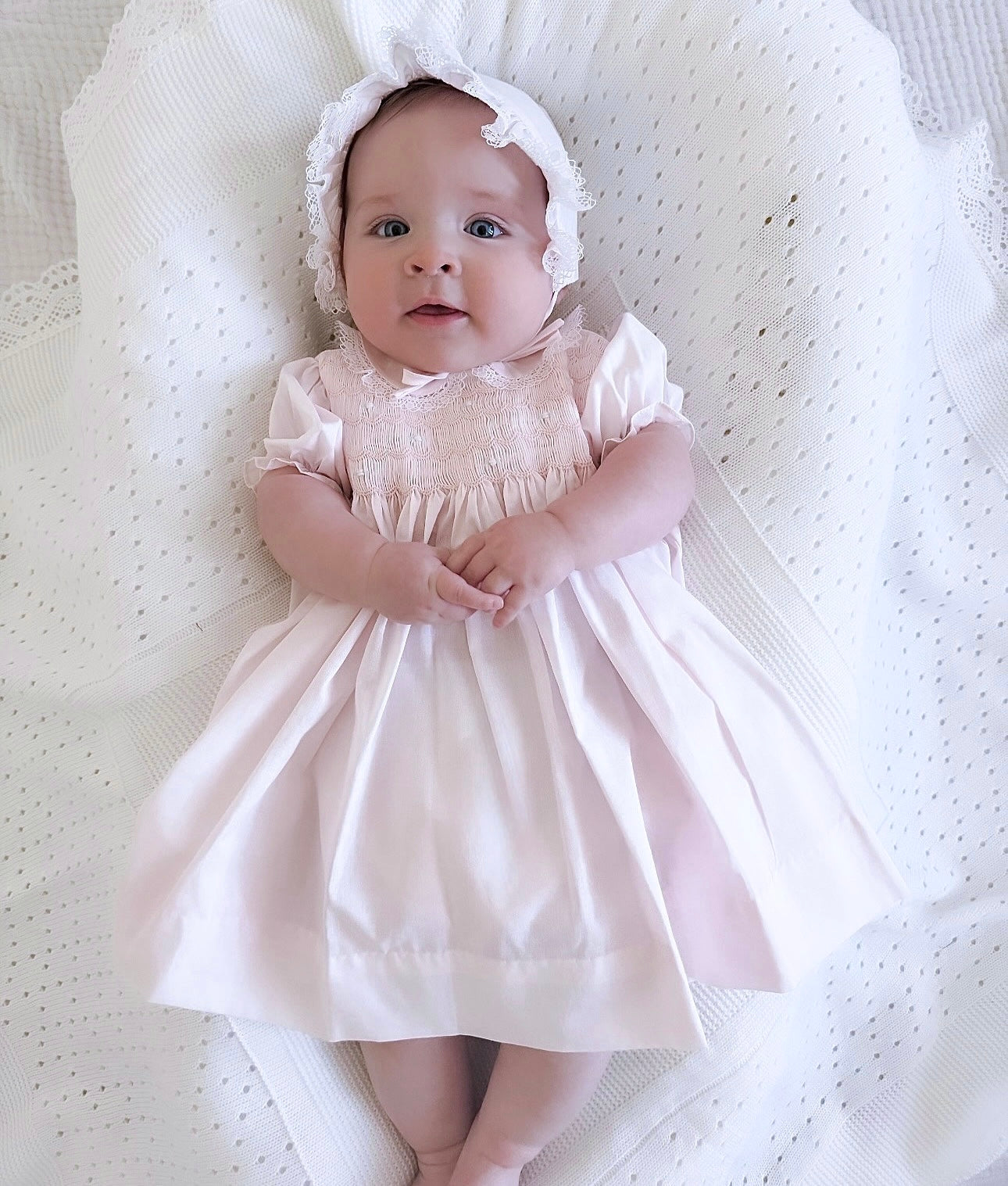 Pink Smocked Dress Set - Ella Marina Baby