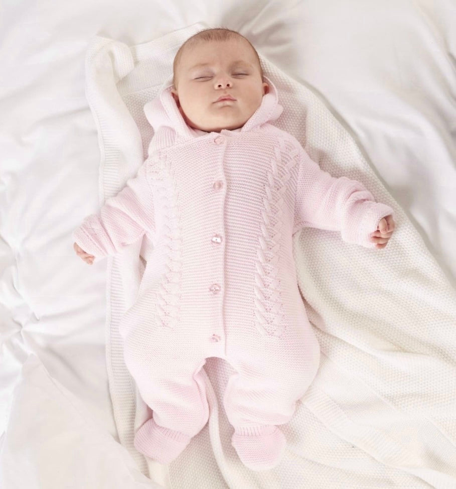 Knitted Bobble Onsie - Pink