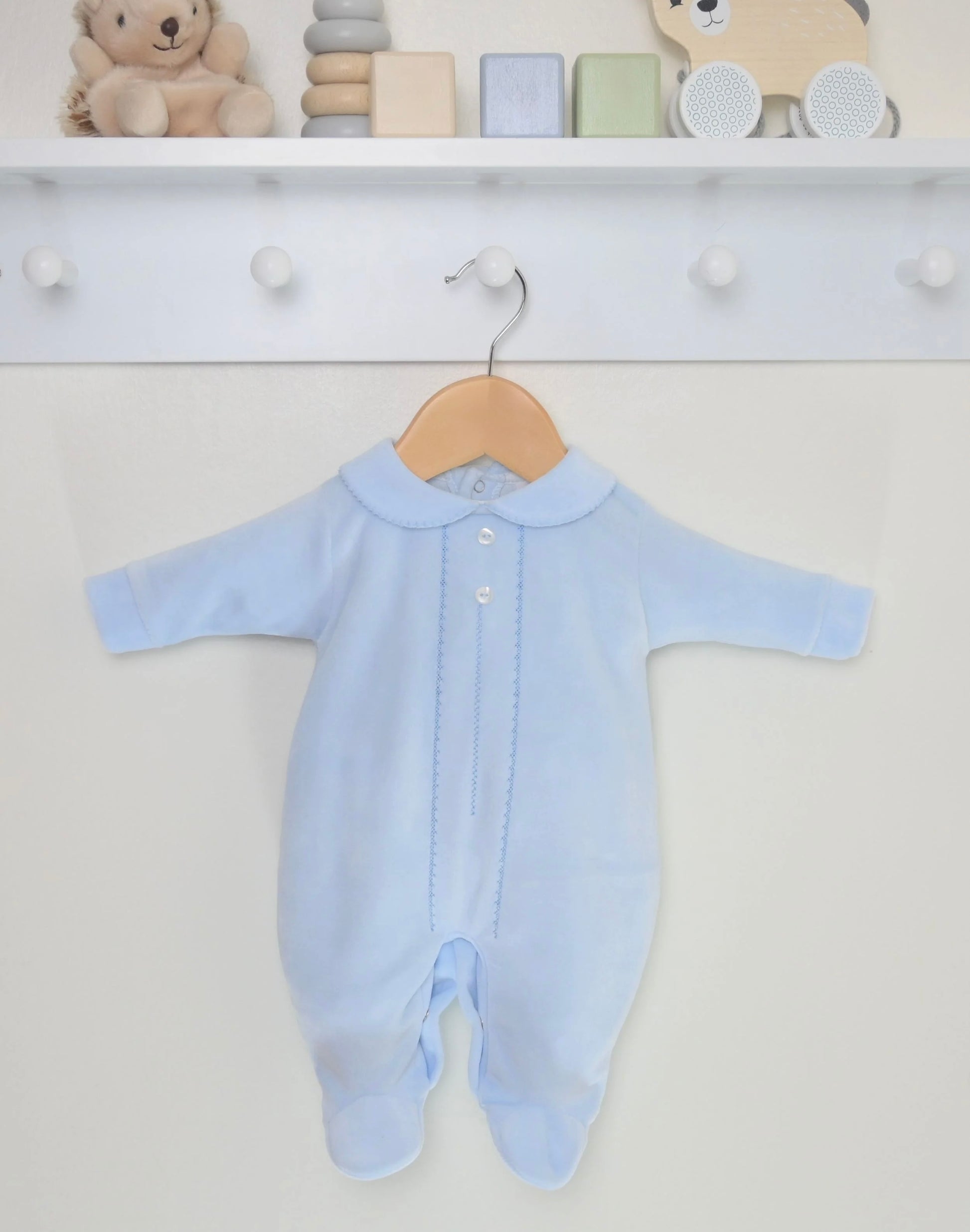Classic Blue Sleepsuit - Ella Marina Baby