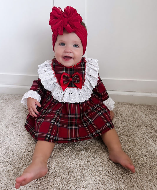 Spanish Tartan Lace Dress