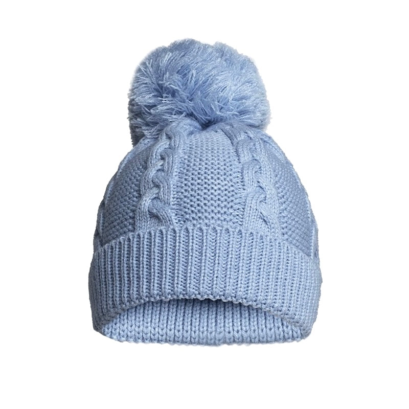 Blue Bobble Hat - Ella Marina Baby