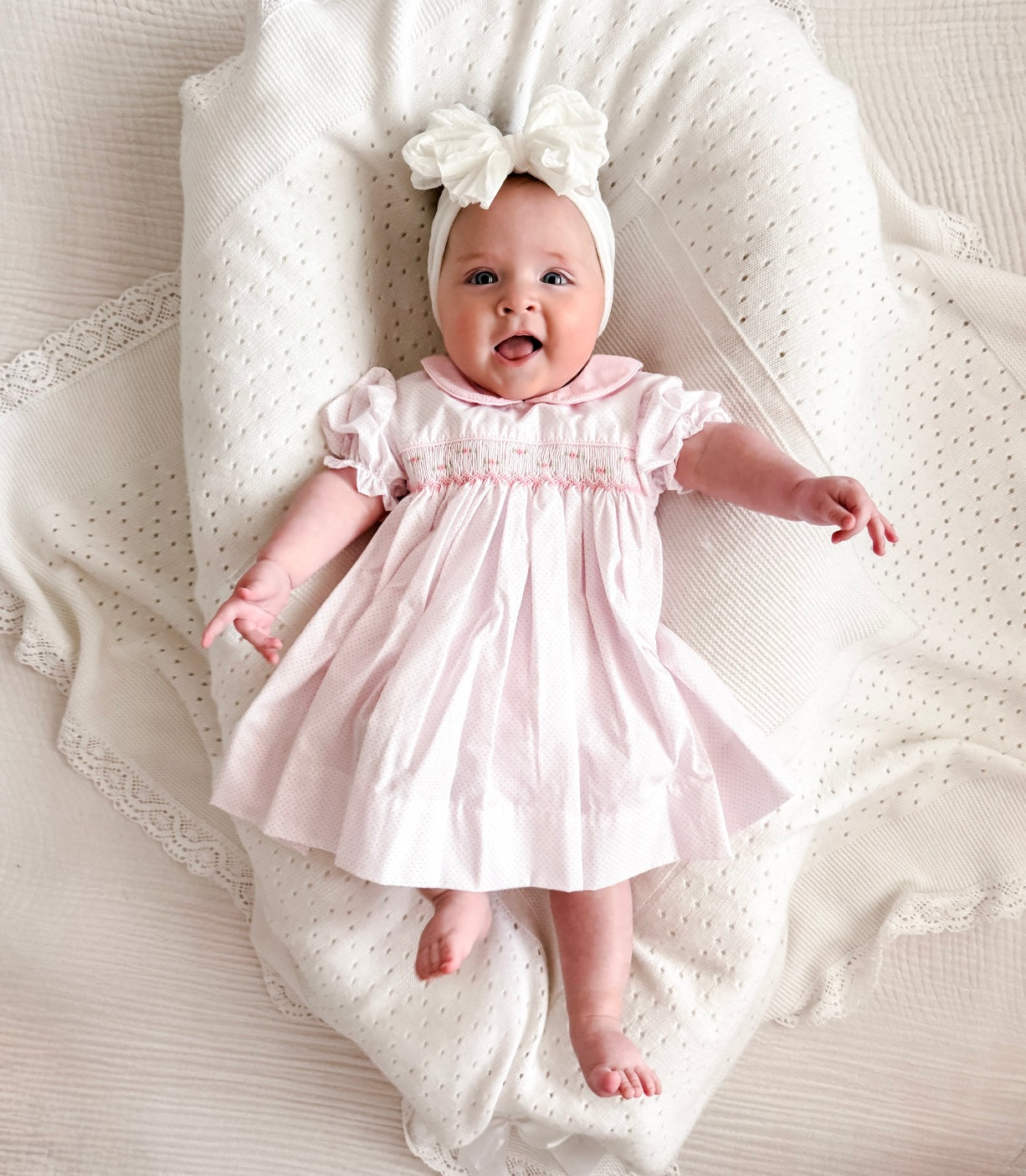 Smocked Dot Dress