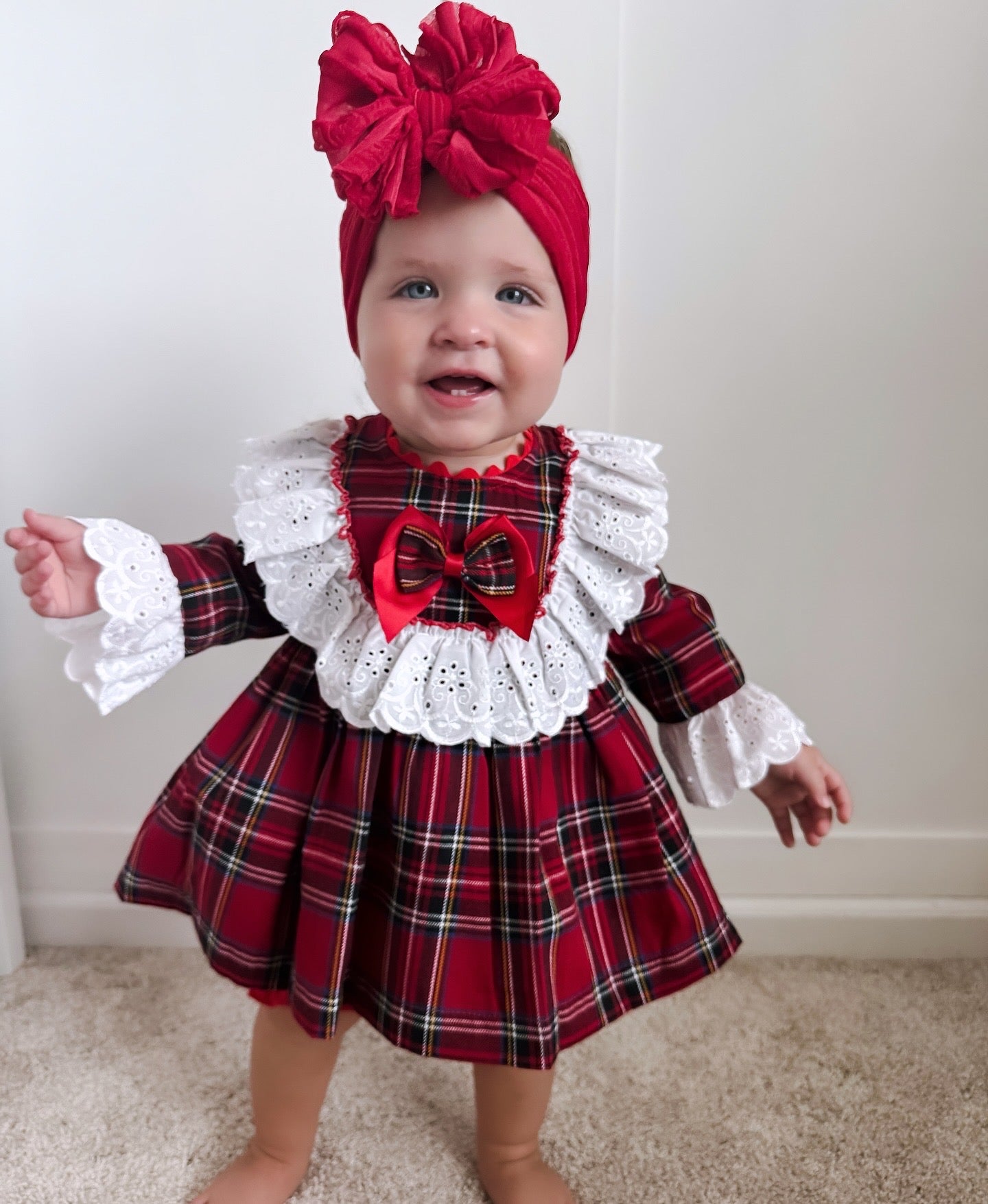 Spanish Tartan Lace Dress