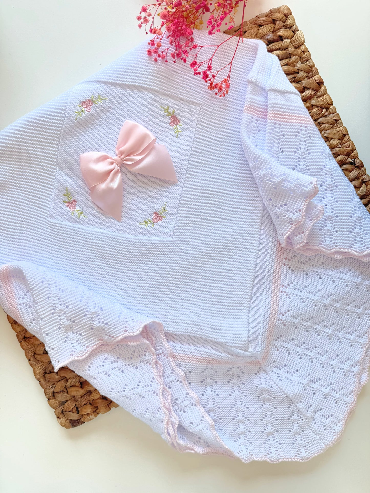 Portuguese Sylvie Blanket - Blanco - Ella Marina Baby