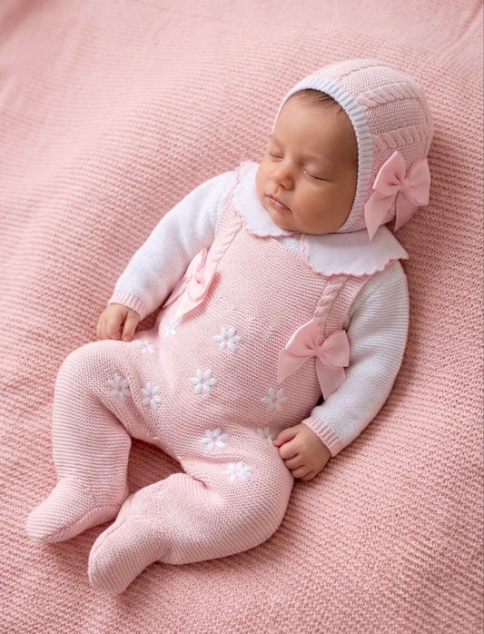 Daisy Overalls Set - Pink - Ella Marina Baby