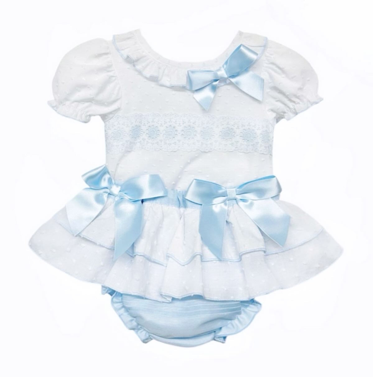 Blue Spanish Bows Set - Ella Marina Baby