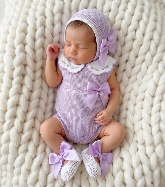 Flores Romper Set - Lila - Ella Marina Baby