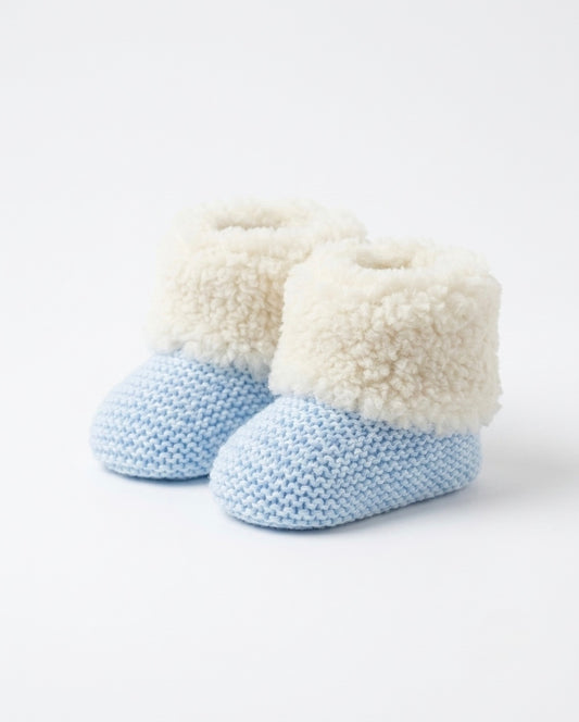 Blue Fleece Bootie