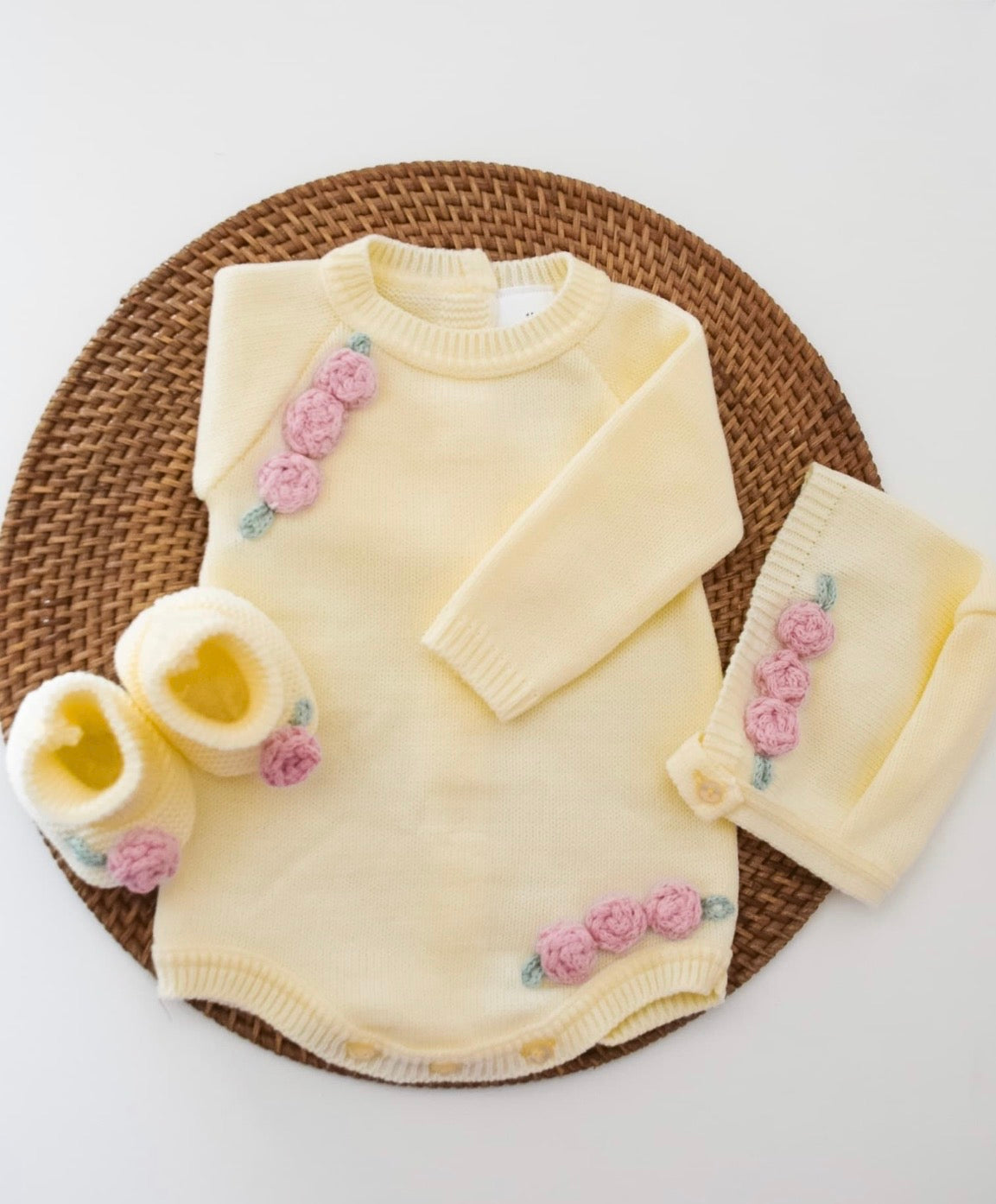 Rosa Romper Set - Lemon - Ella Marina Baby