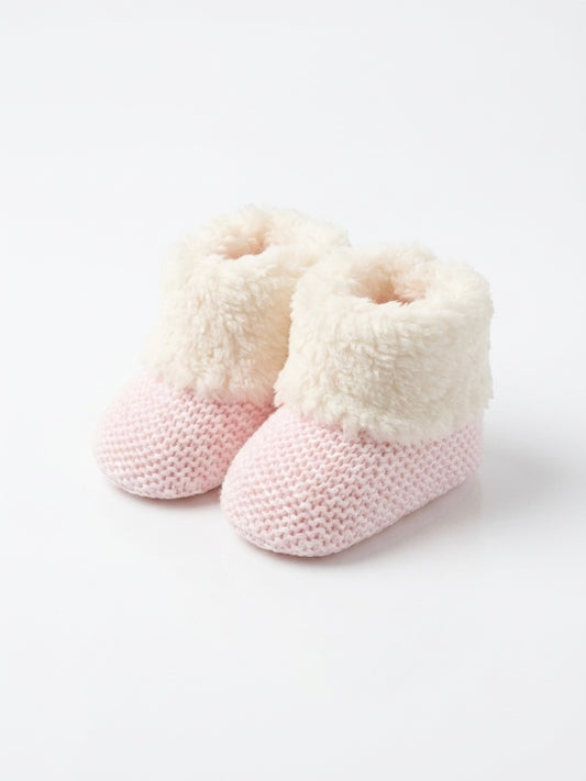 Pink Fleece Bootie - Ella Marina Baby