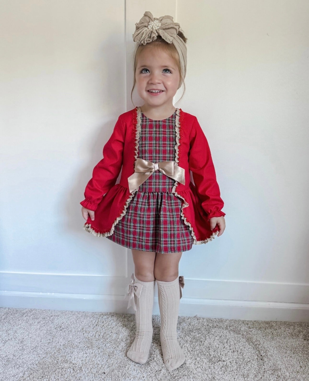 Red and Gold Frill Dress