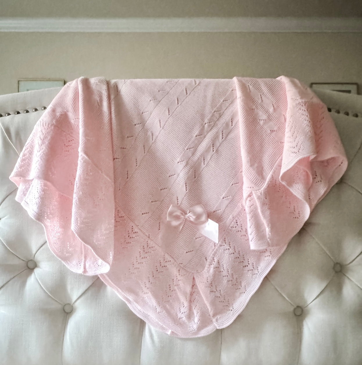 Portuguese Warm Knit Blanket - Pink