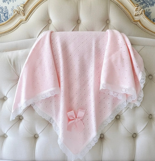 Spanish Lace Blanket - Pink