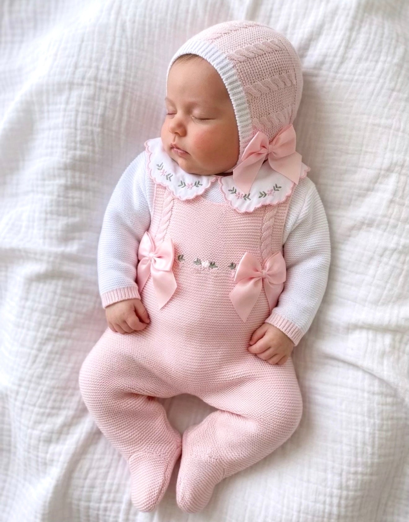 Flores Overalls - Baby Pink