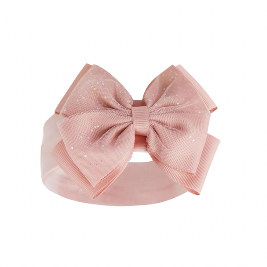 Rose Gold Glitter Bow - Ella Marina Baby