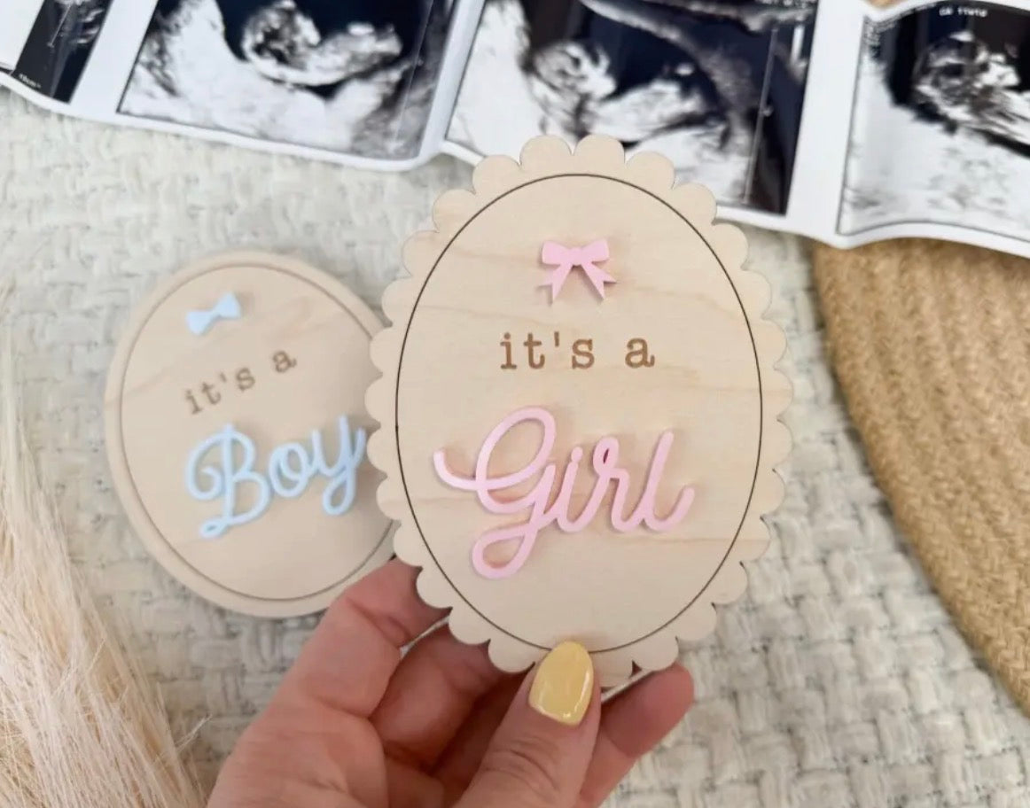 Baby Gender Reveal Sign