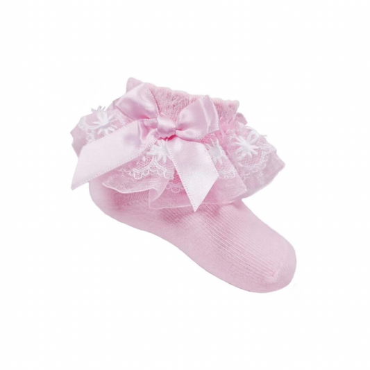 Pink Lace Socks - Ella Marina Baby