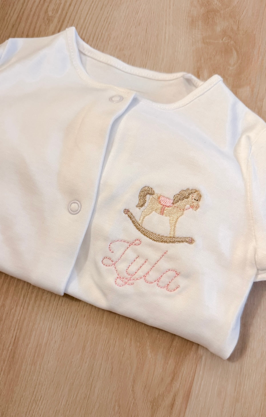 Personalized Rocking Horse Footie