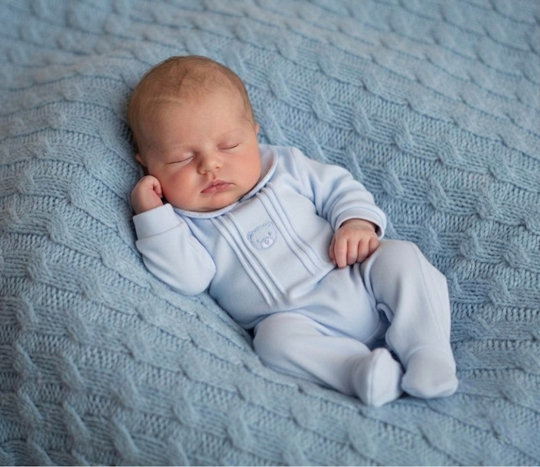 Classic Bear Sleepsuit - Ella Marina Baby