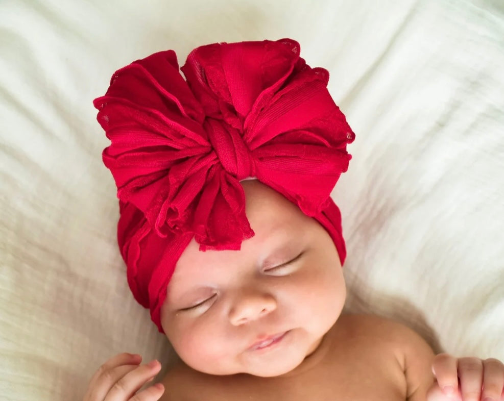 Cranberry Ruffle Headband