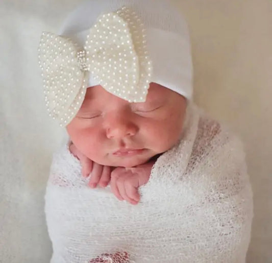 Pearl Bow Hospital Hat