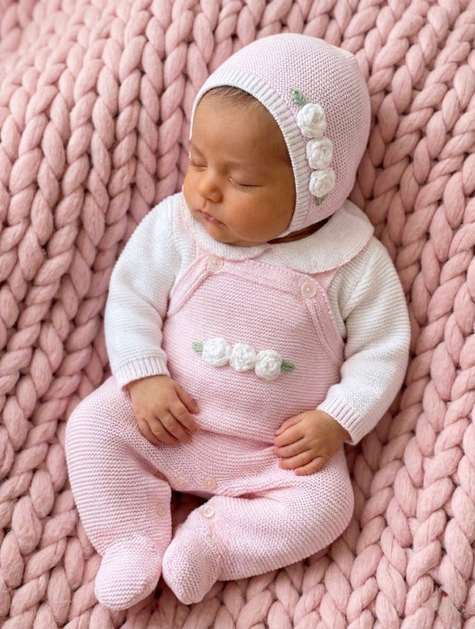 Rosa Overall Set - Pale Pink - Ella Marina Baby
