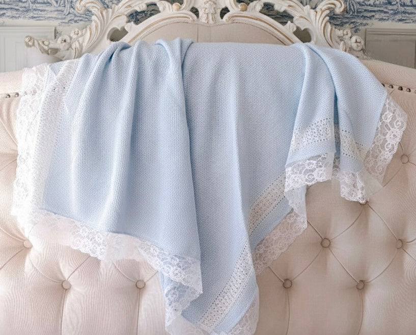 Spanish Lace Blanket - Blue