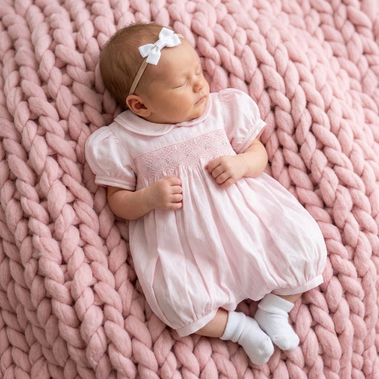 Diamond Smocked Bubble - Ella Marina Baby
