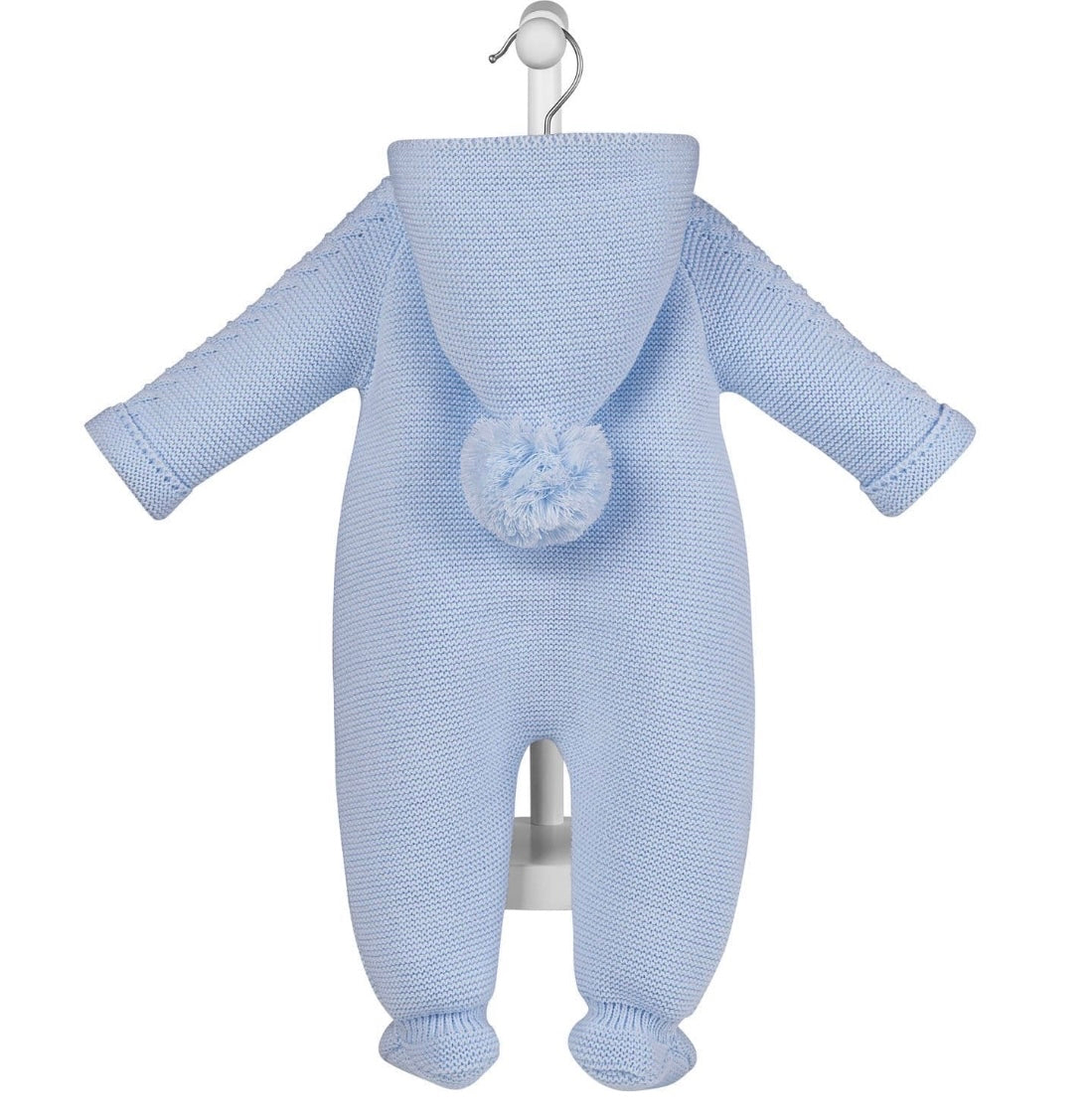 Knitted Bobble Romper - Blue - Ella Marina Baby