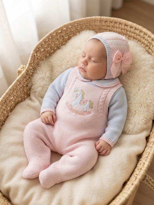 Rocking Horse Overalls - Rosa