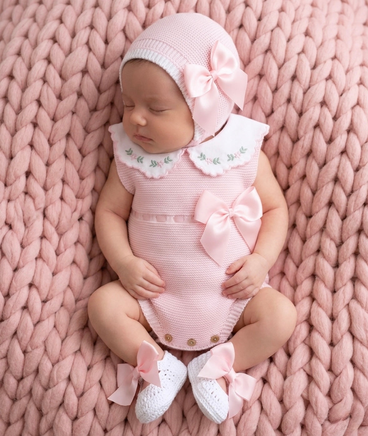 Flores Romper Set - Rosa - Ella Marina Baby