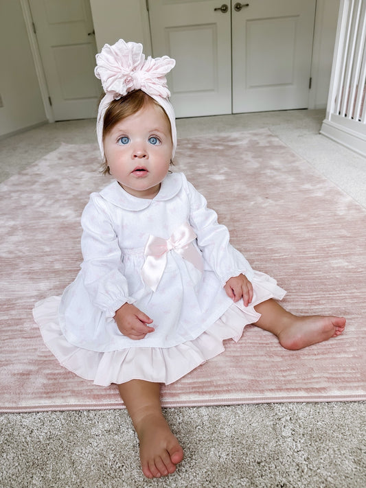 Spanish Pink Bow Dress