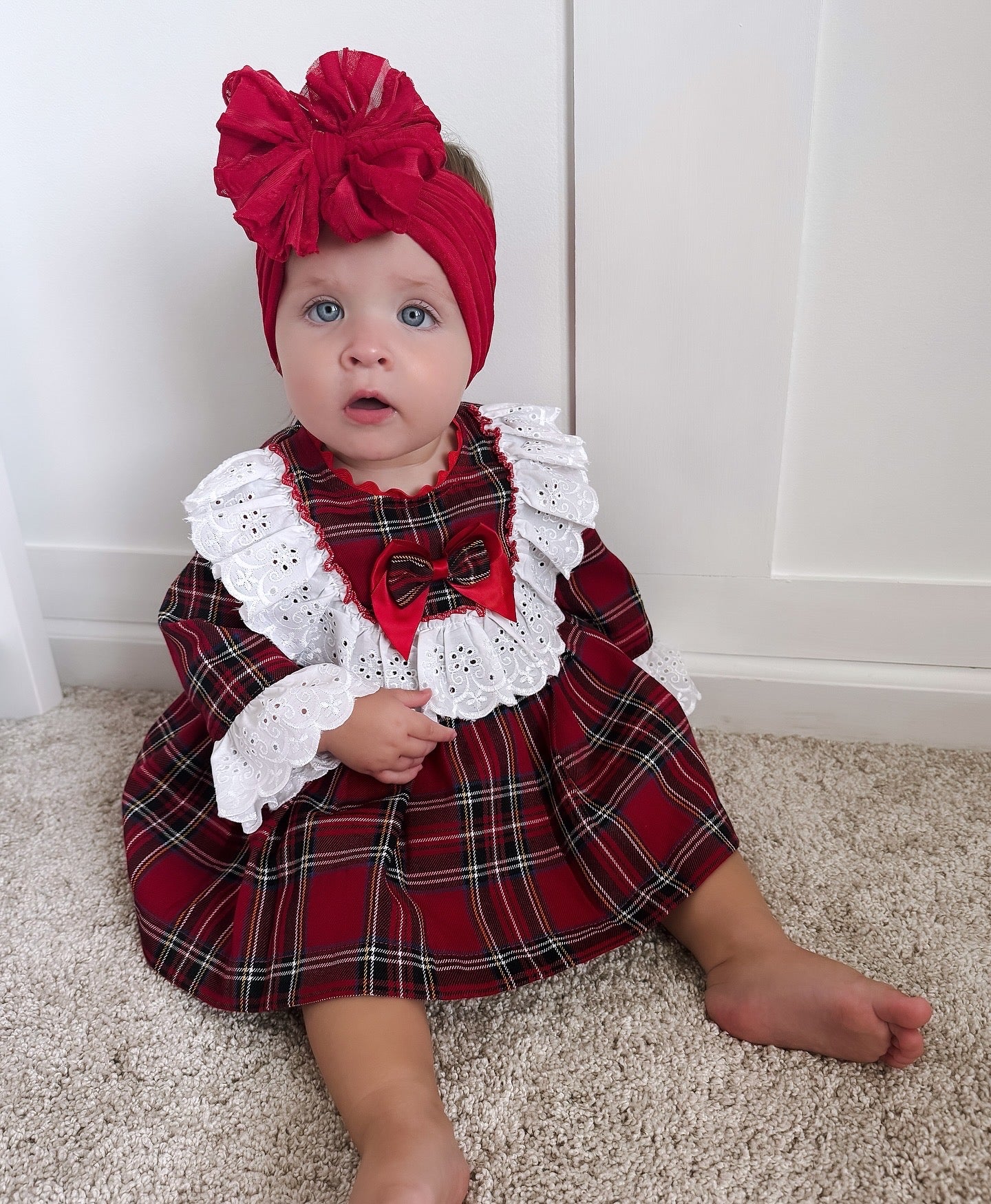 Spanish Tartan Lace Dress