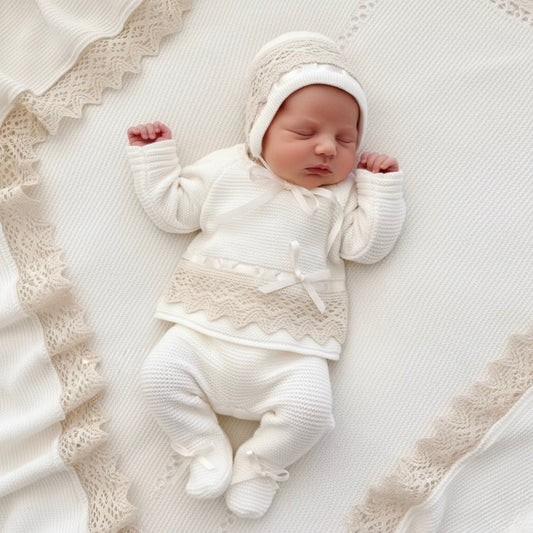 Cream and Gold Lace Set