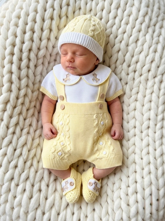 Rocking Horse Overalls - Yellow - Ella Marina Baby