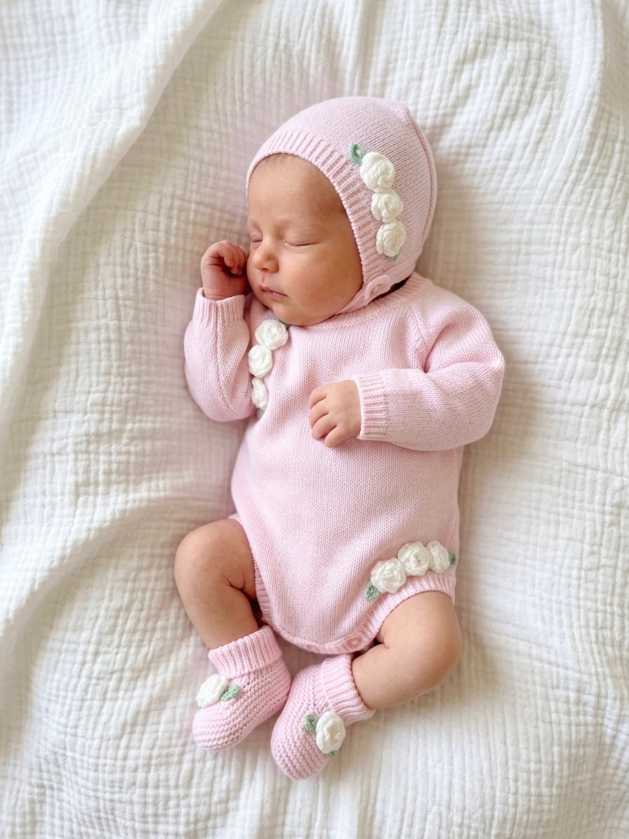 Rosa Romper Set - Baby Pink