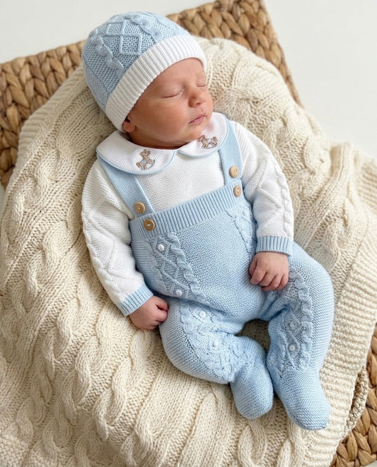 Rocking Horse Overalls - Pale Blue