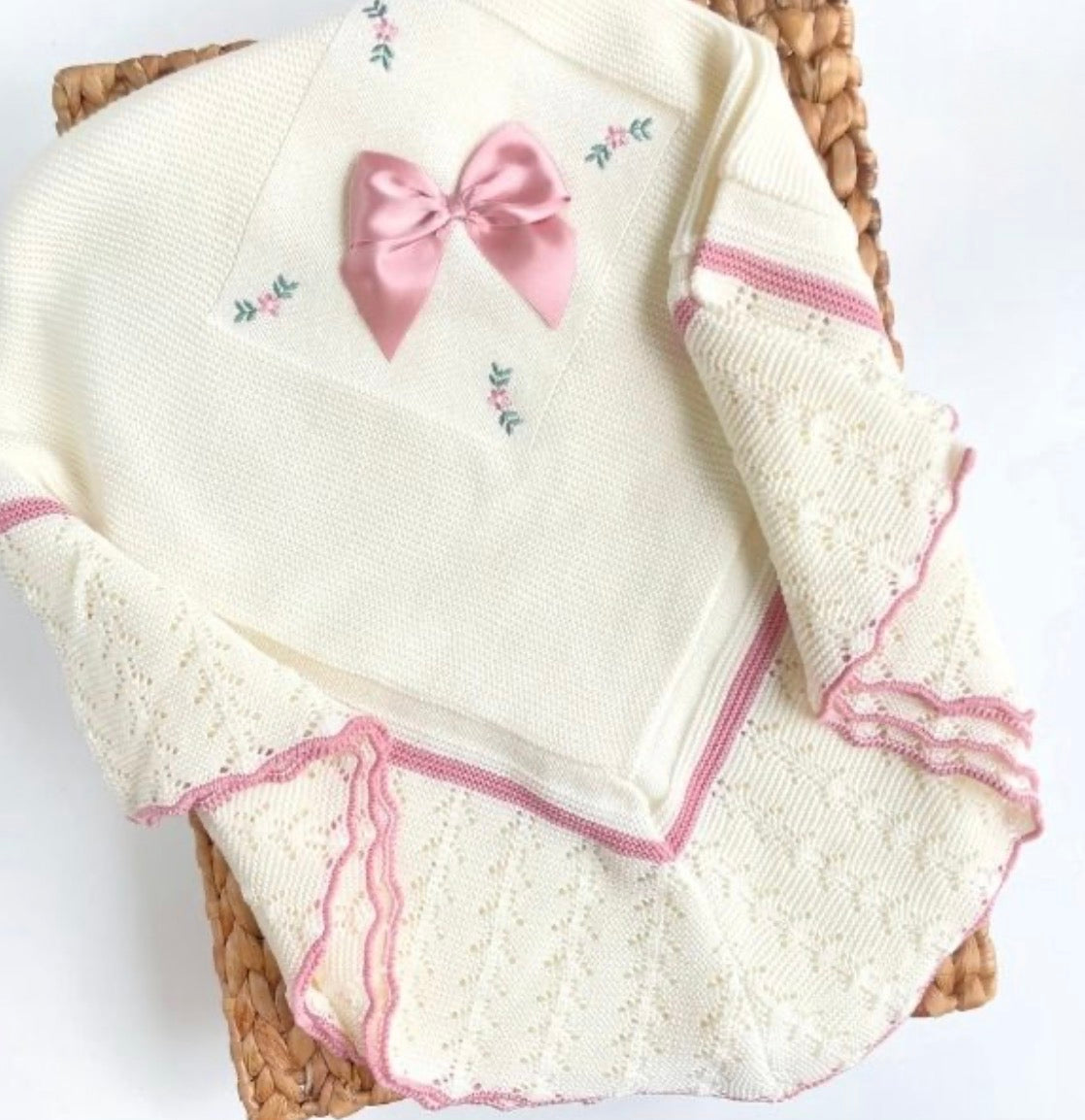 Portuguese Flores Blanket - Ella Marina Baby