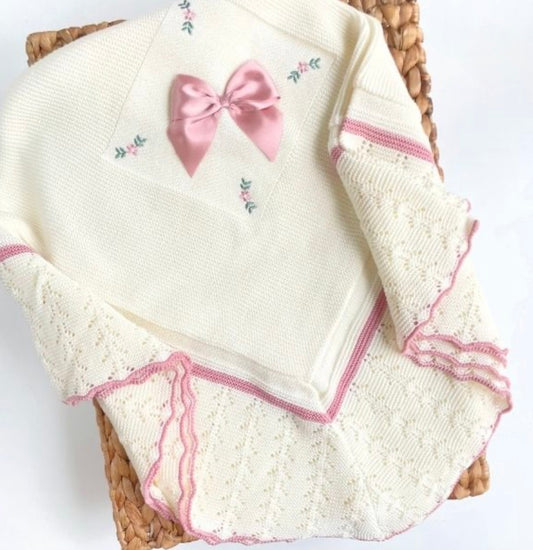 Portuguese Flores Blanket - Ella Marina Baby
