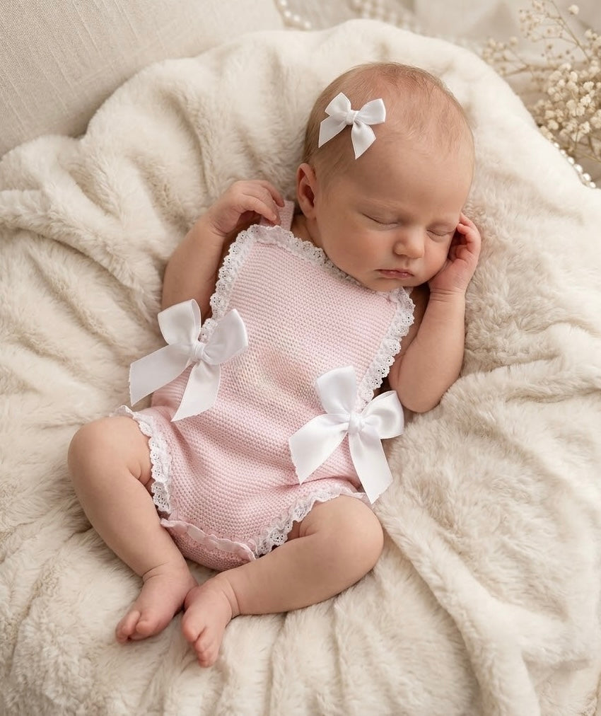 Knitted Spanish Overalls - Pink
