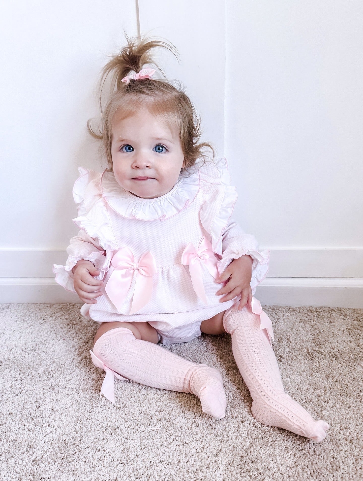 Long Sleeve Spanish Puff Romper - Ella Marina Baby