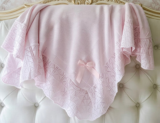 Portuguese Wave Blanket - Pink