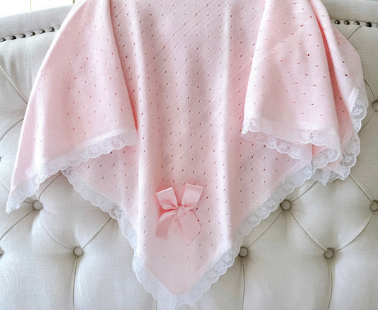 Spanish Lace Blanket - Pink